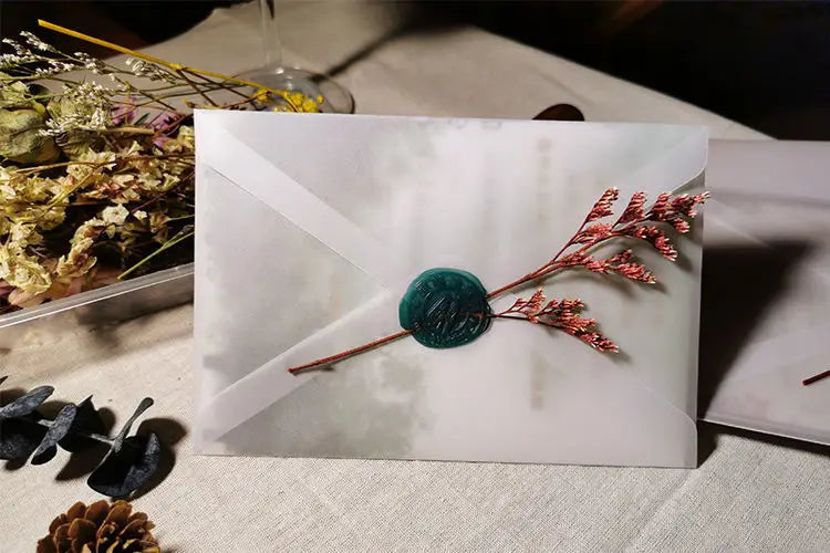 10pcs Custom Translucent Sulfuric Acid Paper Envelopes, Used For DIY Postcard/Card Storage, Wedding Invitations, Gift Packaging
