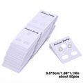 50pcs/pack 3.5x3cm Jewelry Earrings Packaging Display Card Earring Ear Studs Price Tag Earring Post Holder for Jewelry Findings