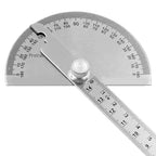 145mm stainless steel 180 protractor angle meter measuring ruler rotary mechanic tool ruler protractor