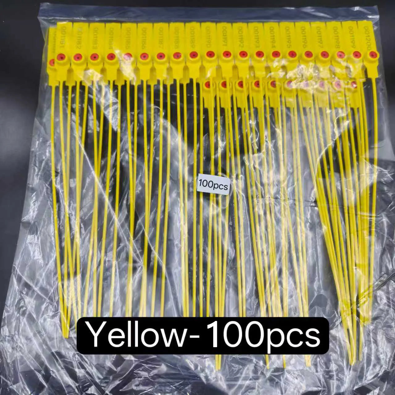 100pcs Anti-Tamper Shipping Package Seals, Self-Locking Disposable Security Tags With Serial Numbers for Clothes, Shoes, Bags