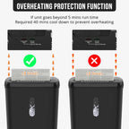 Home Office Paper Shredder, 10-Sheet Strip Cut P-2 Security Level, CD & Credit Card Shredder, Low-Noise Jam-Proof, 5-Min Continuous Shredding, 3.17-Gallon Clear Basket