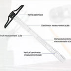 T Square Ruler 45/60/70/80cm Plastic Drafting Ruler Removable T Head Drawing Drafting Tool Design Art Supplies