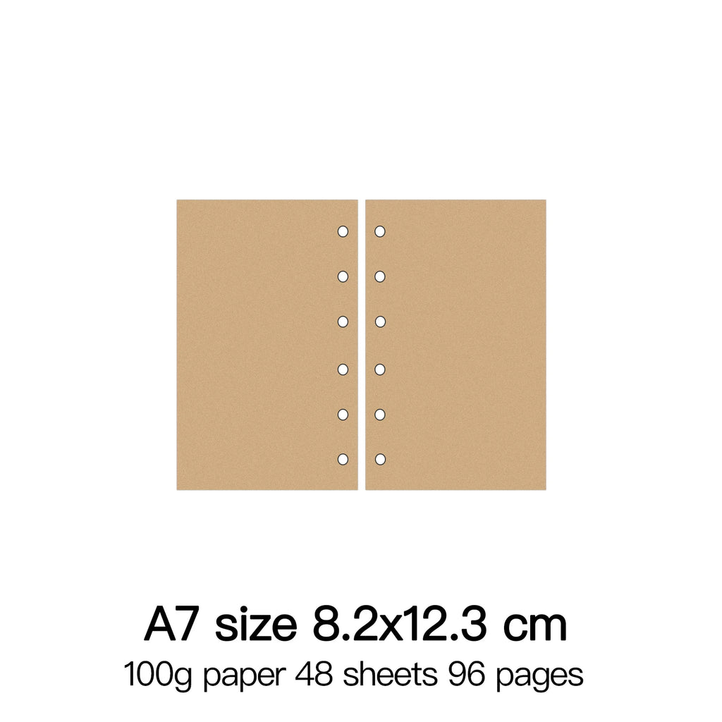 High Quality Ring Binder Notebook A5 Personal A6 A7 A8 Size Insert Refills Loose Leaf Spiral Diary Planner Inner Core 100g Paper