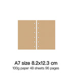 High Quality Ring Binder Notebook A5 Personal A6 A7 A8 Size Insert Refills Loose Leaf Spiral Diary Planner Inner Core 100g Paper