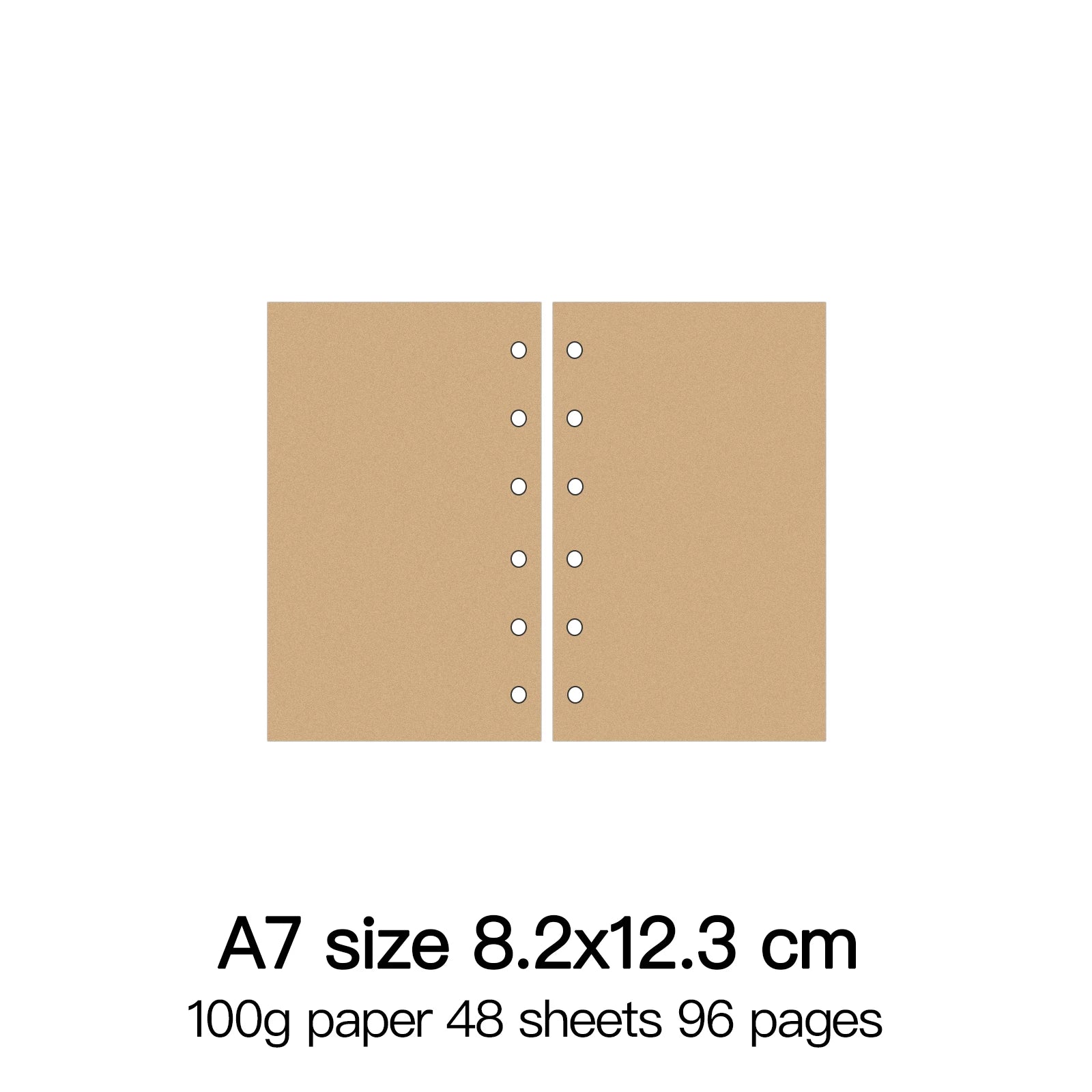 High Quality Ring Binder Notebook A5 Personal A6 A7 A8 Size Insert Refills Loose Leaf Spiral Diary Planner Inner Core 100g Paper