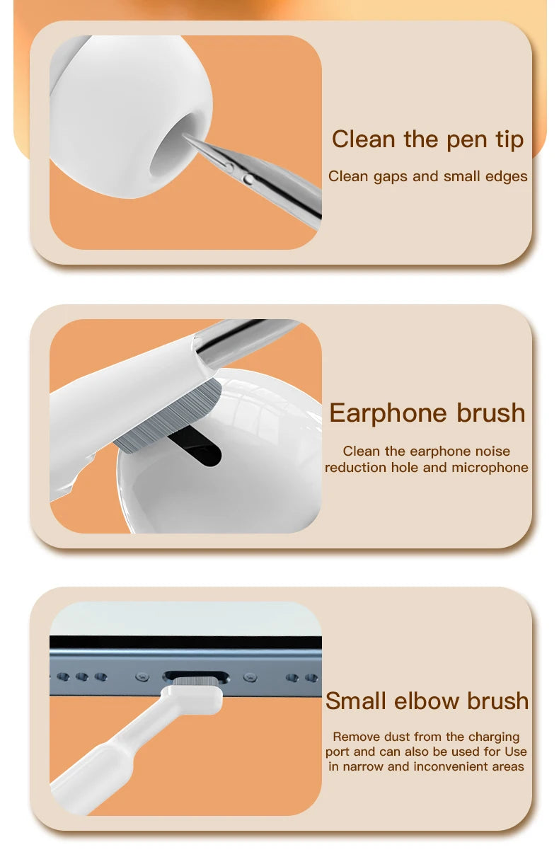 21-in-1 Cleaner Kit Earphones Cleaning Pen Screen Cleaning Tools Computer Keyboard Brush Keycap Puller Multifunctional Brush Kit