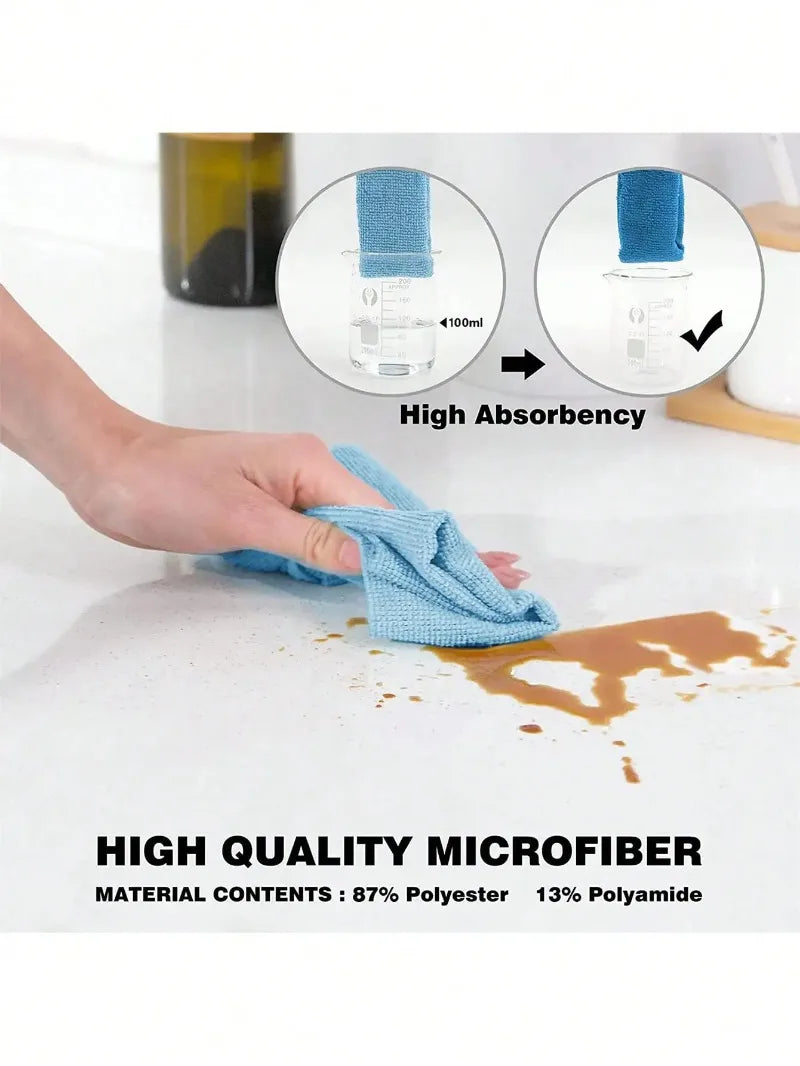 50pcs/Roll Microfiber Tear-Towel Roll, Reusable Cleaning Rag,Multi-Purpose Dishwashing Towels For Tableware Double