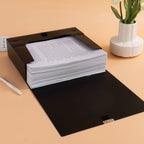 9pcs A4 Size Foldable Document Binder, Thickened PP Material, Vertical Accounting Voucher Document Storage Box with Label Holder