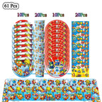Cartoon Superzings Birthday Party Decoration Disposable Tableware Tablecloth Plates Cups Napkin Kids Favor Gifts Party Supplie