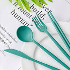 New Wheat straw Wheat Straw Dinnerware Set Eco-Friendly Portable Utensil Box Tableware Cutlery Set Travel