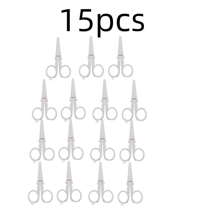 Cute Foldable Scissors Mini Morandi Paper Cutter Knife Portable Envelopes Opener DIY Handmade Art Tools School Office Supplies