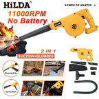 HILDA 18V Electric Air Blower 2IN 1Vacuum Cleaner Dust Computer Collector Cordless Handheld Power Tools For Makita No Battery