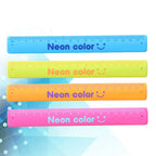 4Pcs 180Mm Flexible Silicone Ruler Bracelet Kids Measure Tool Foldable Pocket Pencil Box Wristband Learning Aid Birthday Gift