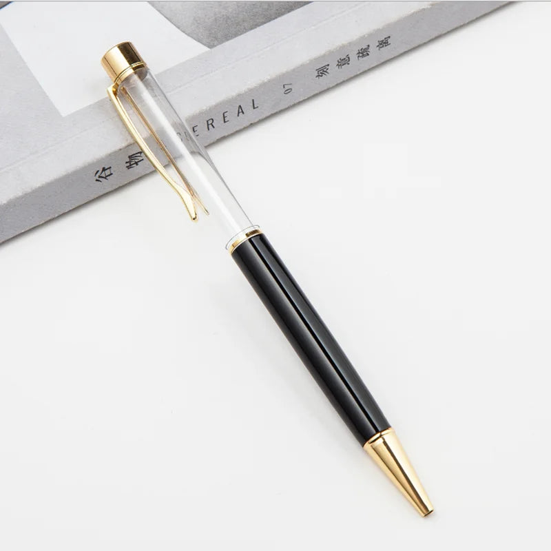 10 Pieces of Ballpoint Pens DIY Empty Pen Barrels for Handmade Quicksand Pens, Floating Flower Pens, Business Event Signature Pens, and Souvenirs