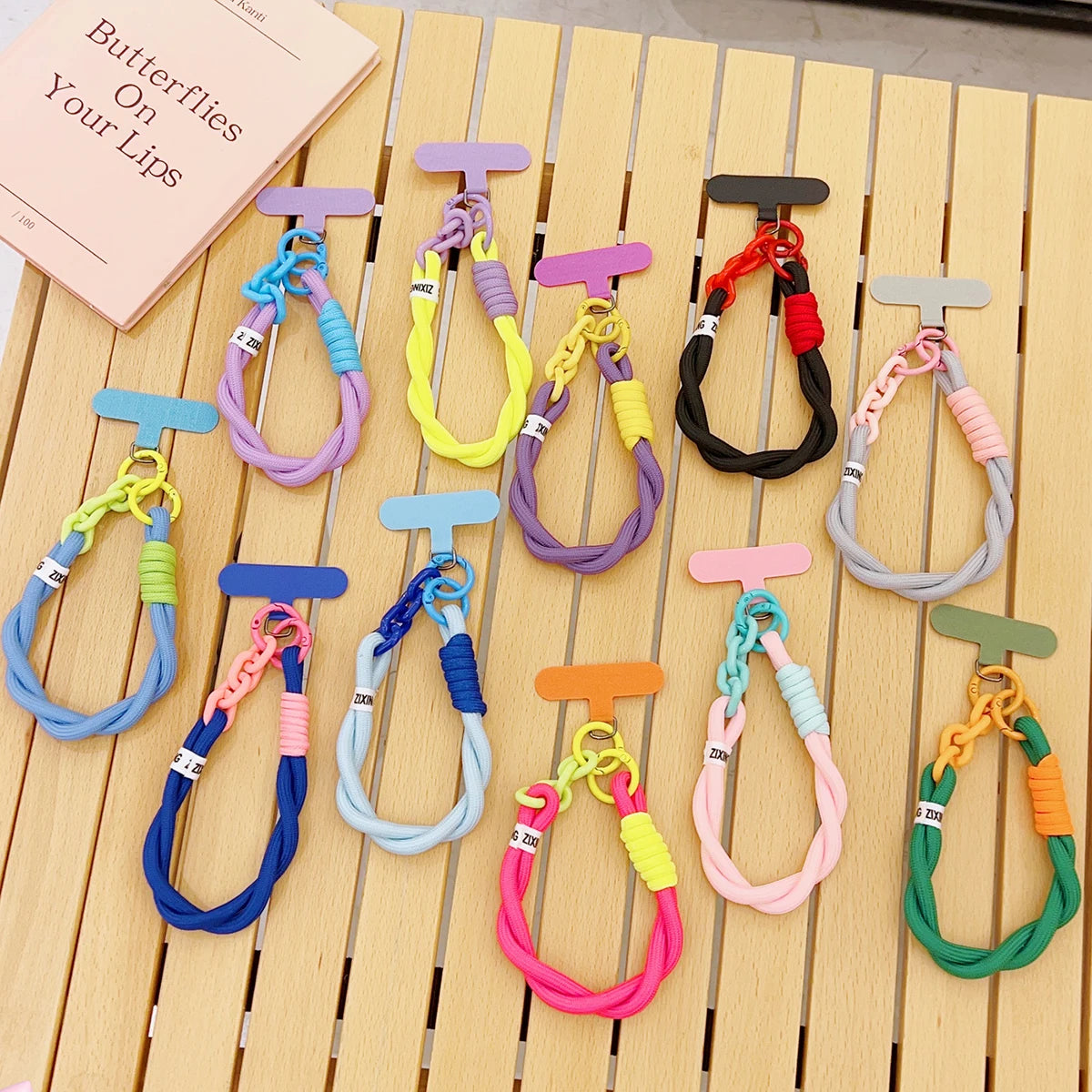 1Pc Cellphone Straps Hanging Cord Mobile Phone Lanyard Short Wrist Strap Charm Anti-lost Chain for Women Keychain