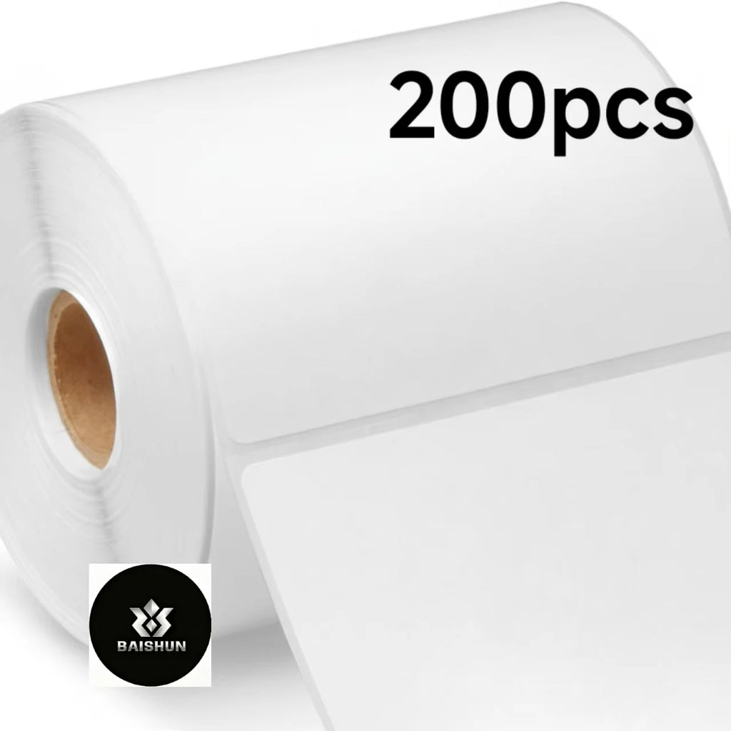4x6 Inch Direct Thermal Shipping Labels Roll 200Sheets 1 Inch Core 100x150mm Self-Adhesive Blank Barcode Waybill Stickers for L