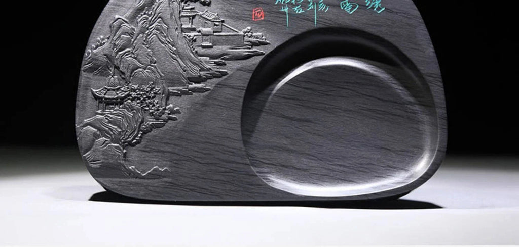 Exquisite Traditional Portable Lightweight Calligraphy Inkstones Huizhou Ink Slabs Perfect for Brush Writing Students Inkstone