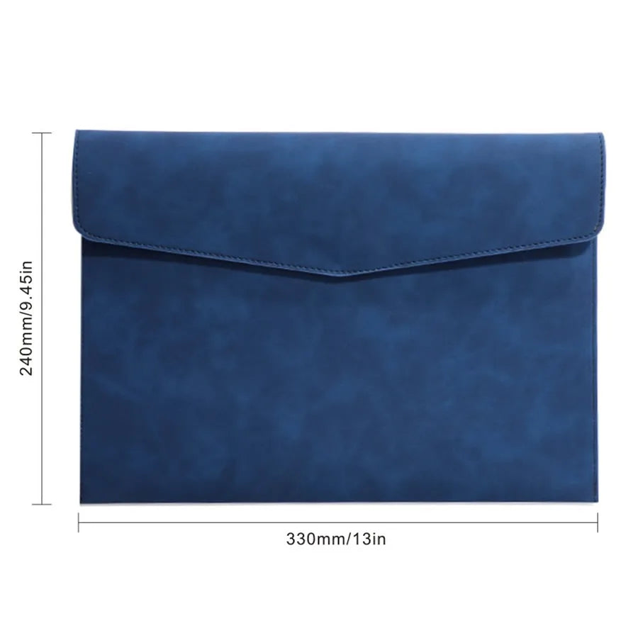 PU Leather A4 Document Bag, 7 Colors, File Folder for Office & Travel, Stylish Organizer