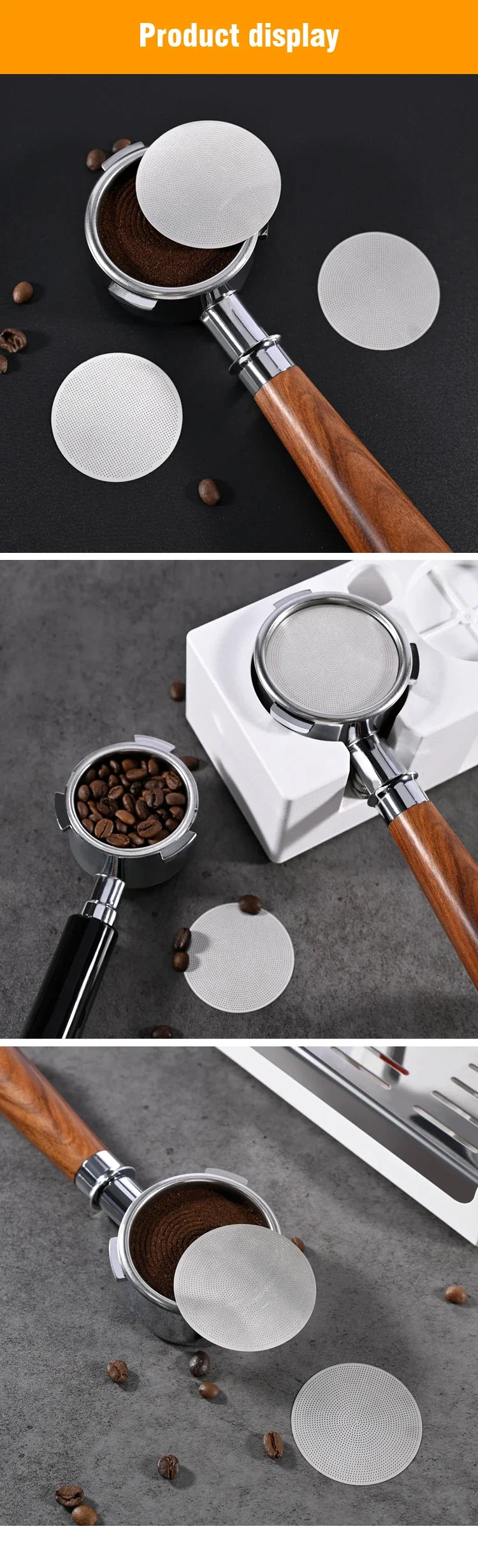0.2mm Espresso Puck Screen 51/53/58.5mm Stainless Steel Coffee Filter Mesh For Portafilter Espresso Machine Barista Tool