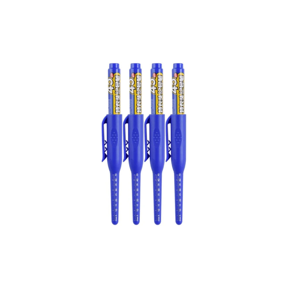 4-40Pcs White/Black/Blue/Red 45mm Deep Hole Marker Pens Long Nib Head Carpenter Pen Waterproof for Measuring Woodworking Office