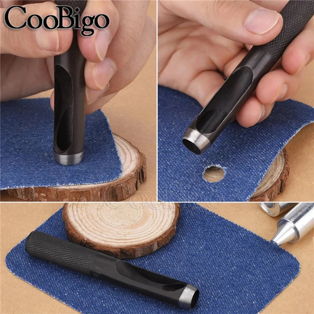 1 Piece Metal Puncher Round Punch Hole Mold Die Cutter for Punching Eyelet Rivet Belt Sewing Craft Leather Working Tools 1-25mm