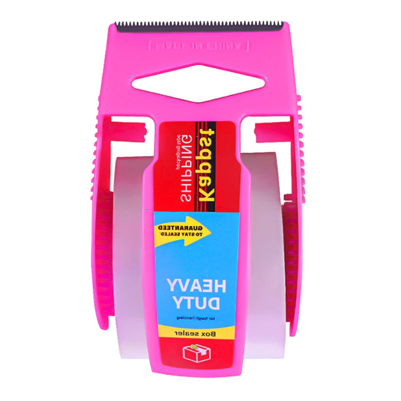 1 Set Heavy Duty Transparent Packaging Tape With Dispenser For Shipping Clear Packing And Moving Supplies
