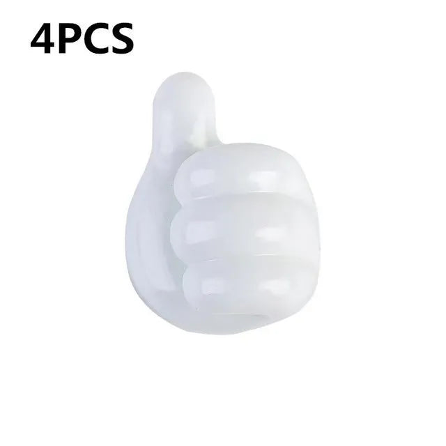 Silicone Thumb Wall Hook Cable Management Wire USB Organizer Clips Wall Hooks Hanger Storage Holder For Kitchen Bathroom Home