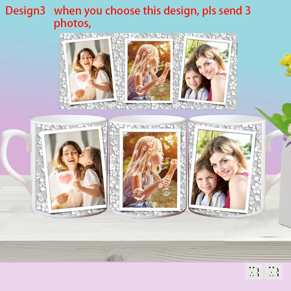 Personalized Photo Mug, Customize Family, Kids, Lovers, Logo, Text, Dog, Cat, Photos Mugs, Tea Milk Cup, Mother's Day Gift