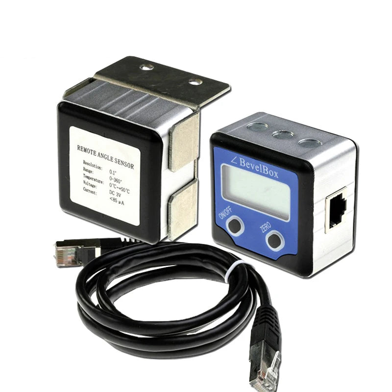 Remote Angle Sensor Protractor separated sensor and display Digital Display Level Inclinometer Box Digital Protractor Angle Rule
