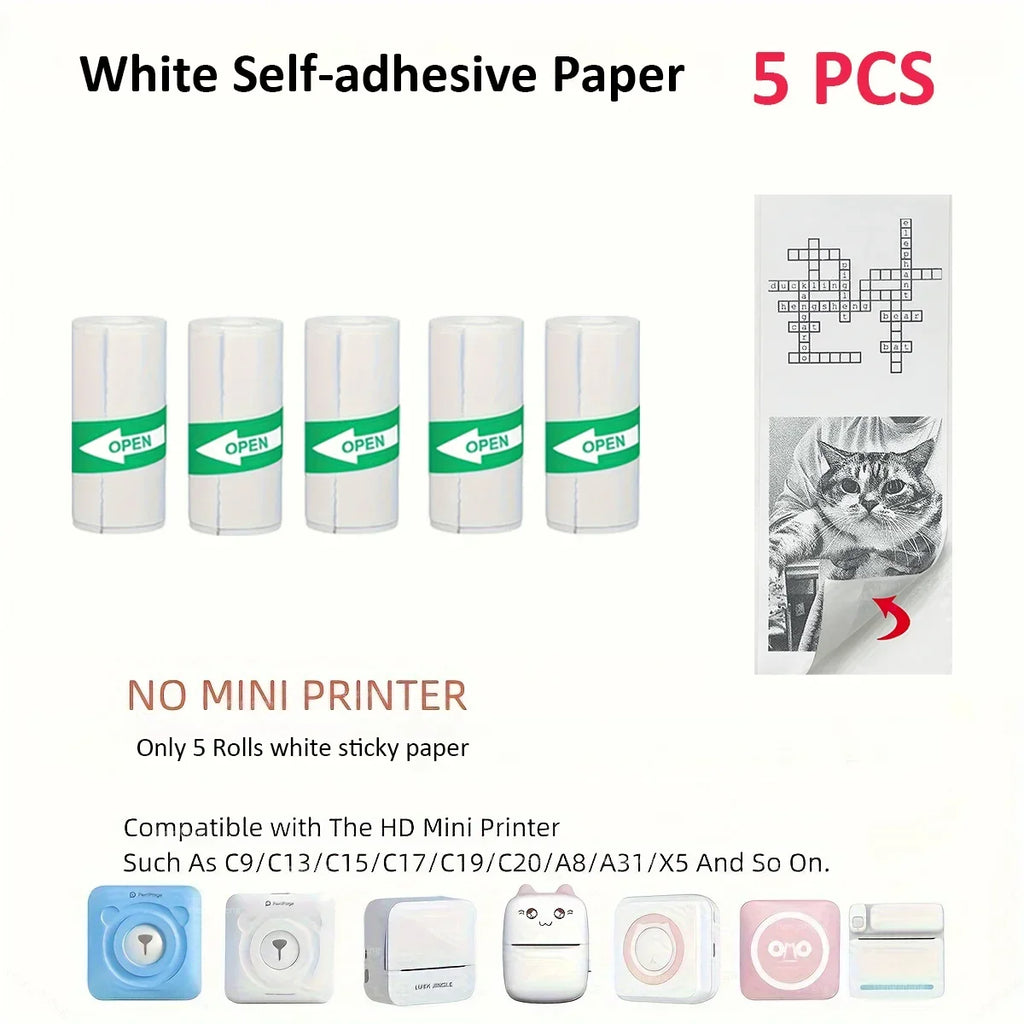 Mini Printer for IPhone and Android, Wireless Mini Photo Printer Label Printer, Portable BT Mini Thermal Printer Print Labels