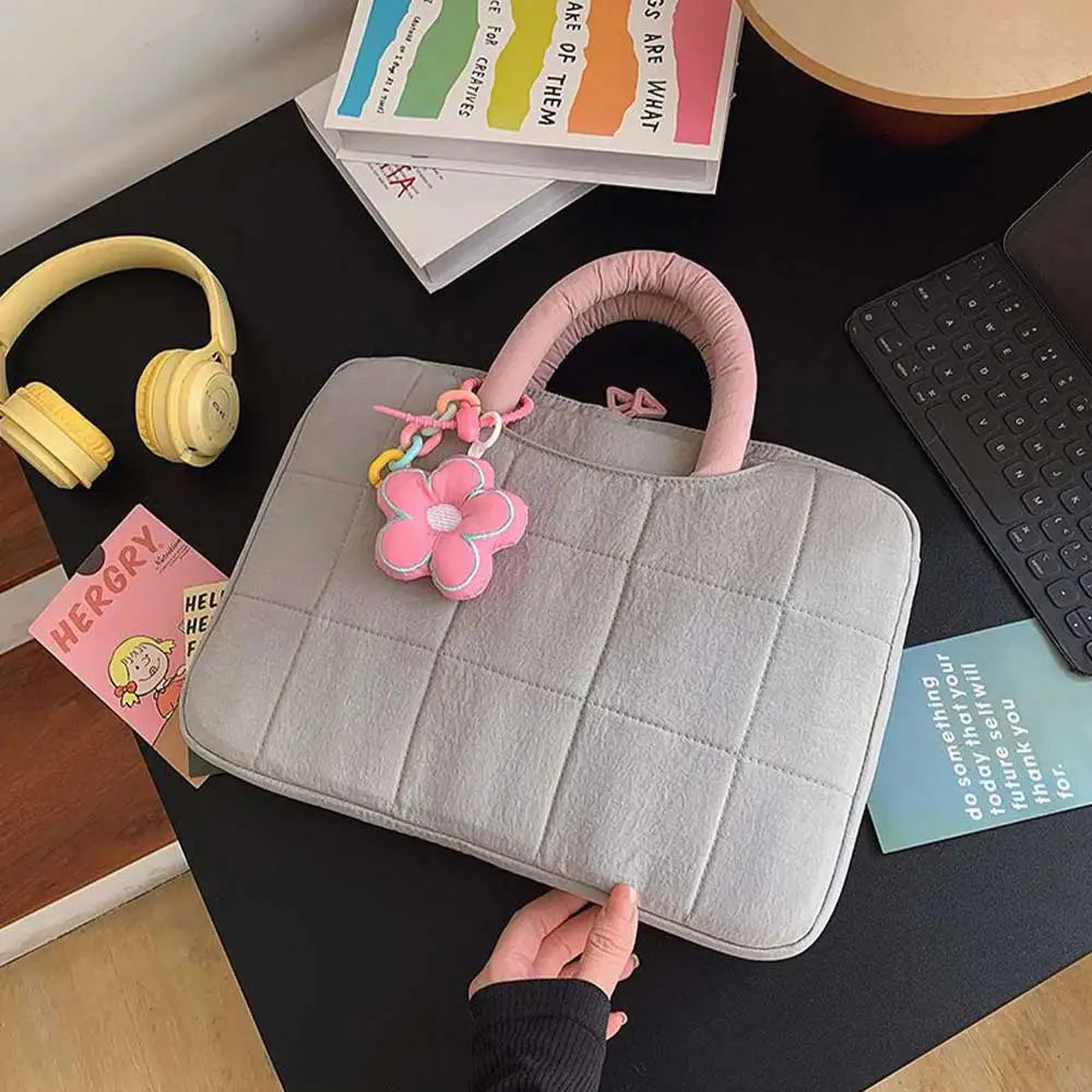 Lightweight Puffy Laptop Sleeve 14/16 Inch Commuter Laptop Briefcase Notebook Sleeve Notebook Case Portable Handbag for Women