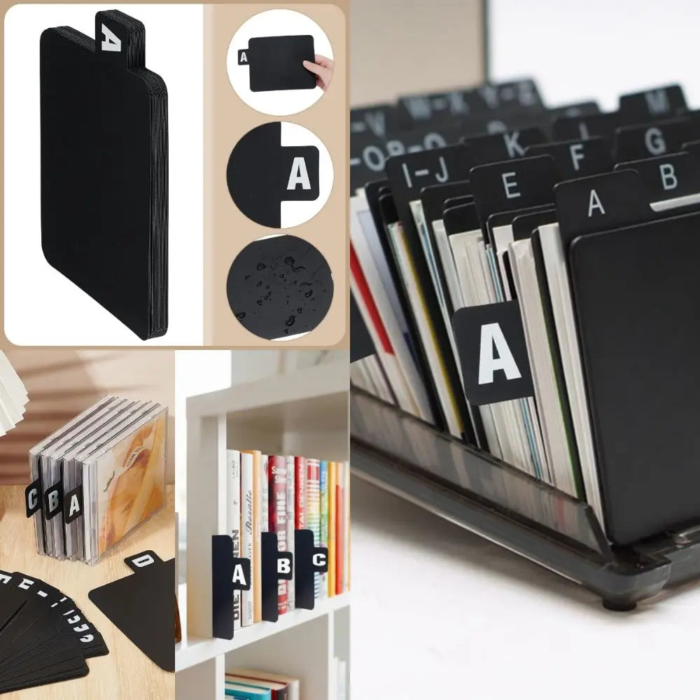 A-Z 26 Letters Alphabetical Labeling Bookmarks Plastic Dividers Premium Feel Category Identification Cards Alphabetical Tabs