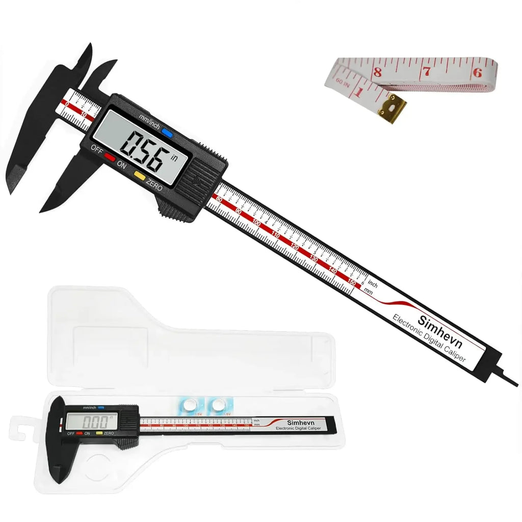 Electronic Digital Caliper, Inch and Millimeter Conversion, LCD Screen Display 0-6” Caliper Measuring Tool, Auto Power Off
