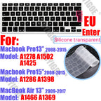 Silicone Keyboard Cover for All MacBook Air/Pro 13 14'15'16 inch,M1,M2,M3 M4 M5 Chip Model A2918,A2992,A3113,A2337,A2941 US & EU