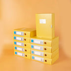 10pcs A4 Colorful File Boxes - Durable Thick Plastic Document Organizers for Contracts, Accounting Receipts & Office Supplies