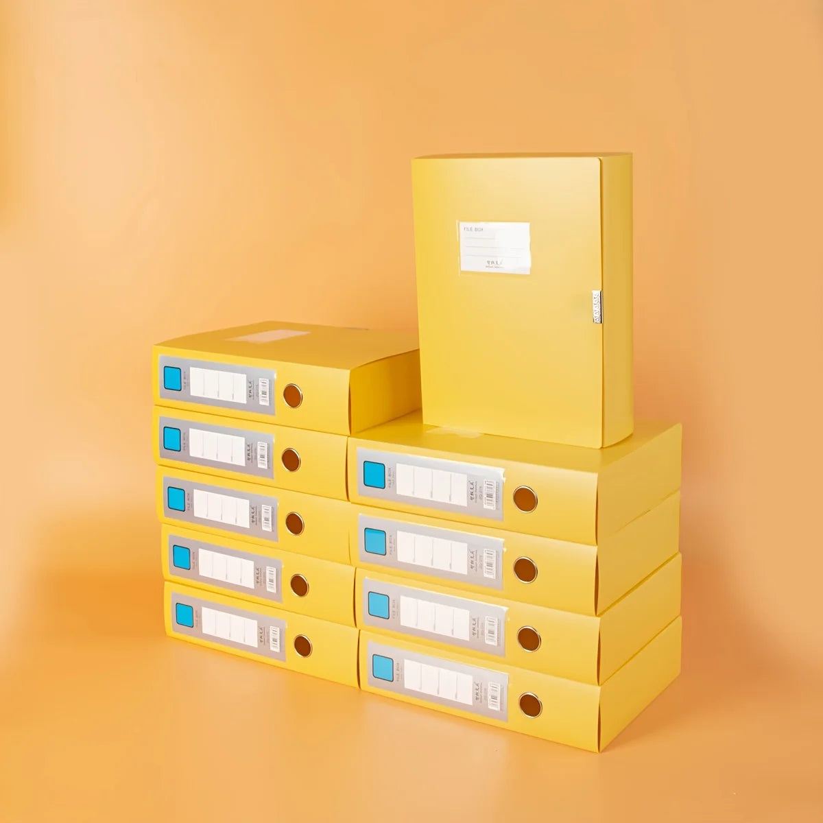 10pcs A4 Colorful File Boxes - Durable Thick Plastic Document Organizers for Contracts, Accounting Receipts & Office Supplies