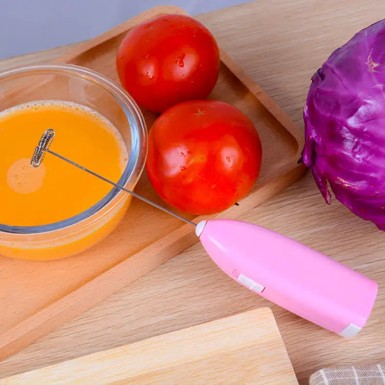 Handheld Electric Egg Beater Mini Battery Powered Milk Frother Coffee Drink Mixer Milk Foamer Kitchen Tools