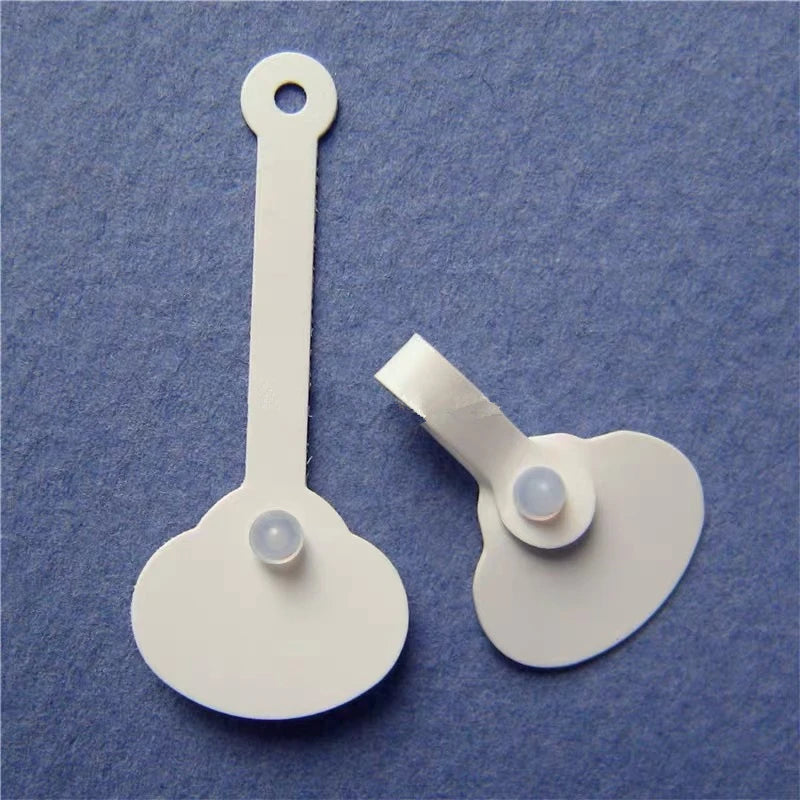 Jewelry Price Tag White PVC Snap Lock, gift packaging label plastic DIY vinyl button fastener bracelet earrings handy ring tags