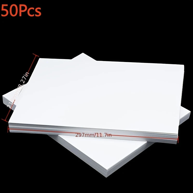 50/100pcs A4 White Cardstock for Printing Card