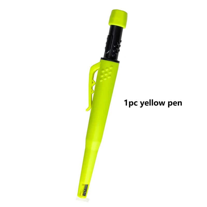 5 Colors 2.8mm Solid Woodworking Mechanical Pencil with Pen Cover 2B Black Yellow Red Lead Long Headed Carpenter Marking Pencil