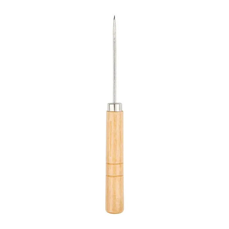 Leather Sewing Awl Set Metal/Wood/Plastic Multifunctional Shoes Repair Tool Kit Punch Stitching Needles DIY Candle Mold Punching