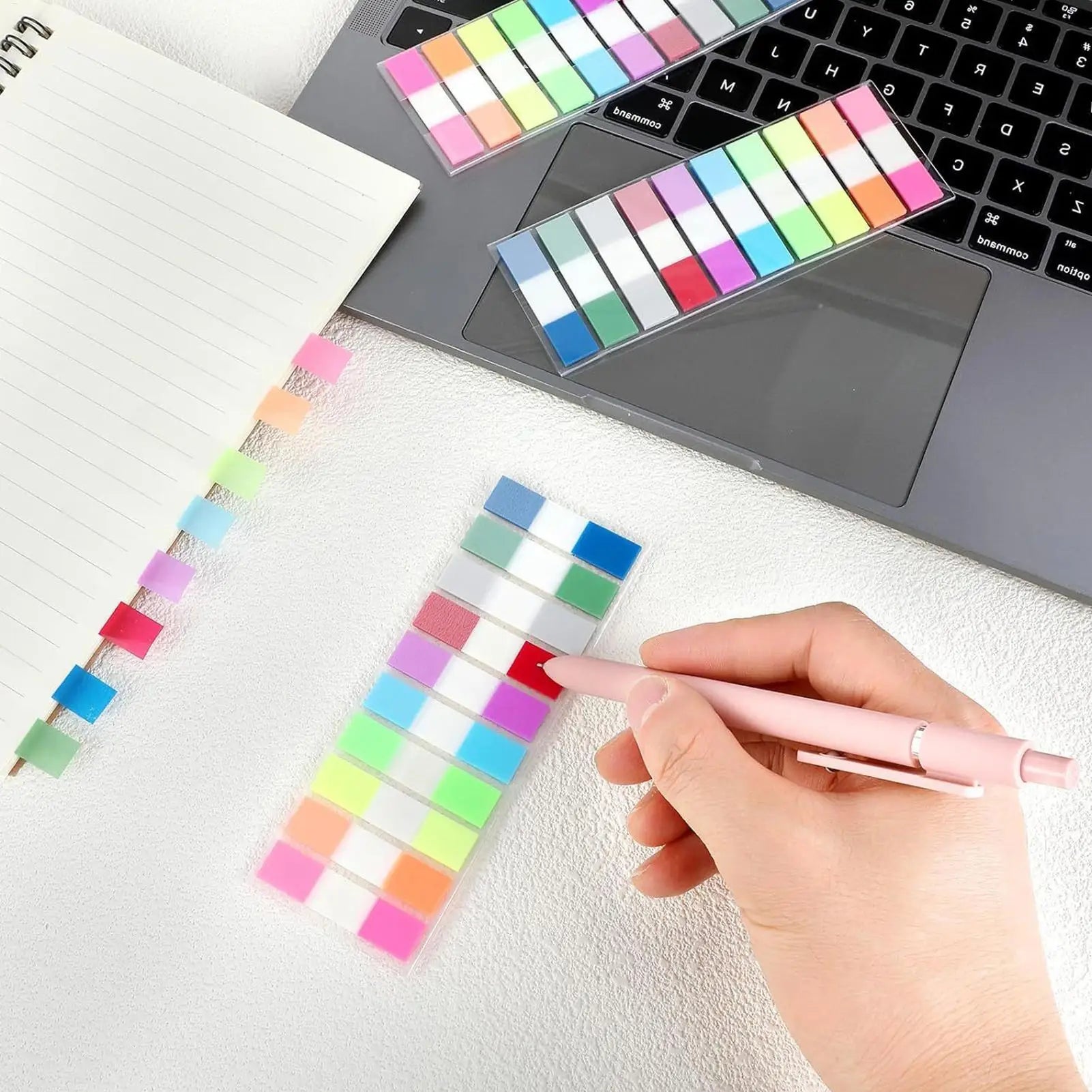 2 Sheet Colored Index Tabs Reading Sticky Page Markers for Students Teachers School Home Office Work Notebook Textbook Journal