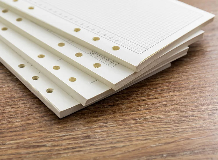 A6 40Sheets Loose Leaf Notebook Refill Spiral Binder Inner Page Grid Blank Line Diary Agenda PlannerSchool Stationery