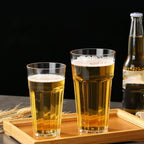 Acrylic Plastic Beer Mug PC Anti-fall Water Cup Heat-resistant Wine Glass Transparent Octagonal Cups KTV Bar Kitchen Restaurant