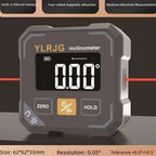 Four-Side Magnetic Digital Angle Gauge With Laser Electronic Protractor Horizontometer Inclinometer Angle Ruler Slope Measuring