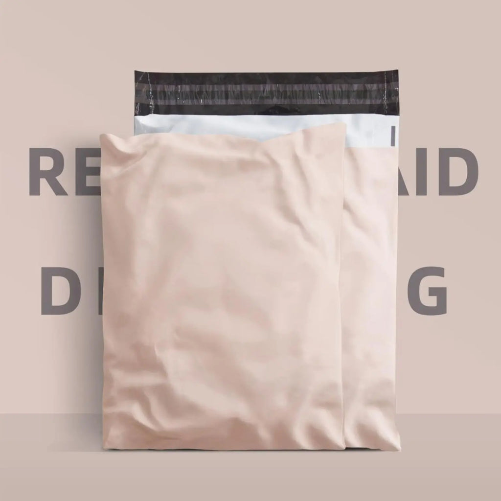 Environmentally friendly custom printing logo, luxurious matte white plastic mailing envelope, polyethylene shipping bag 50pcs