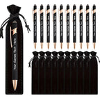 15Sets Customizable Engraved Metal Ballpoint Pens with Durable Case + 15pcs Custom Pen Bags - Bulk Writing Utensils for Business