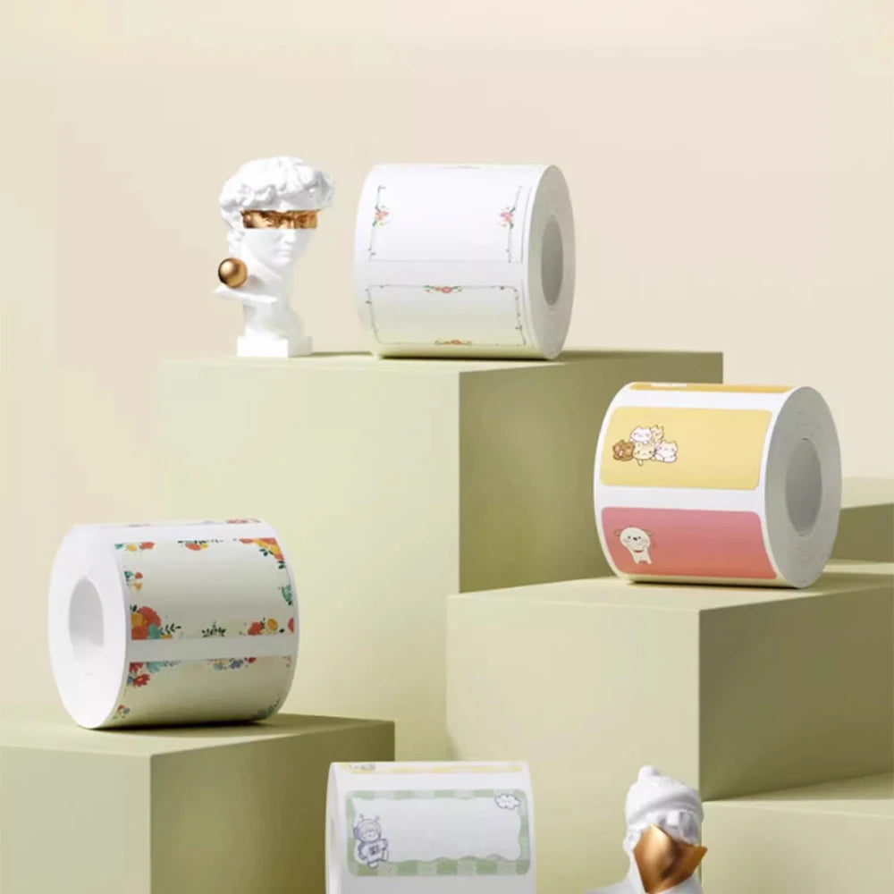 Original Niimbot B21/B3S/B1/B203 Colorful White Transparent Label Sticker  Self-adhesive Waterproof  Price Tag Thermal Paper