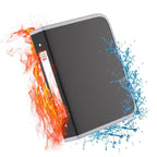 Fireproof Waterproof 3-Ring Binder Fireproof Round Binder with Zipper for Pens and 8.5*11-Inch 375-Sheet Paper (No Inserts)