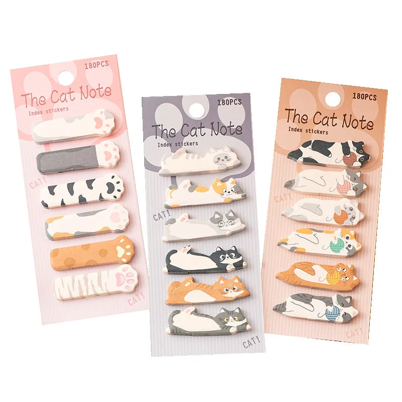 1 Set Stationery DIY Leisure Cat Series Cute Paper Memo Pad Sticker Post Sticky Notes Notepad School Office Supplies